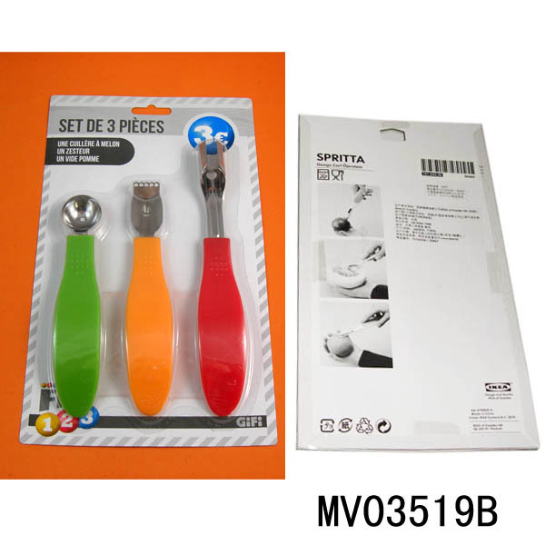 3PCS FRUIT HEART KNIFE melon orange 1375C