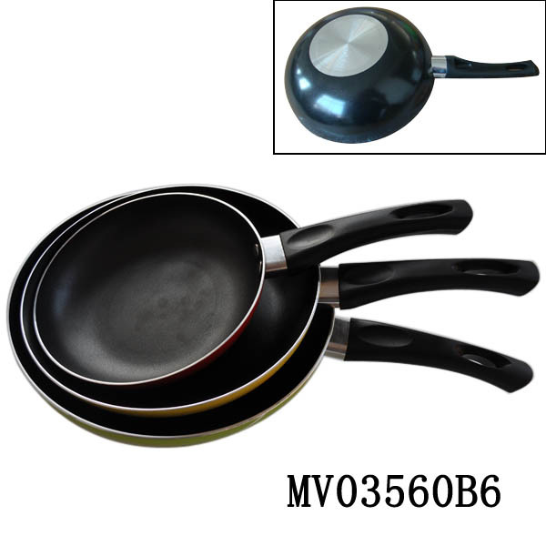 3PCS ALUMINIUM FRY PAN20CM 26CM 30CM CB
