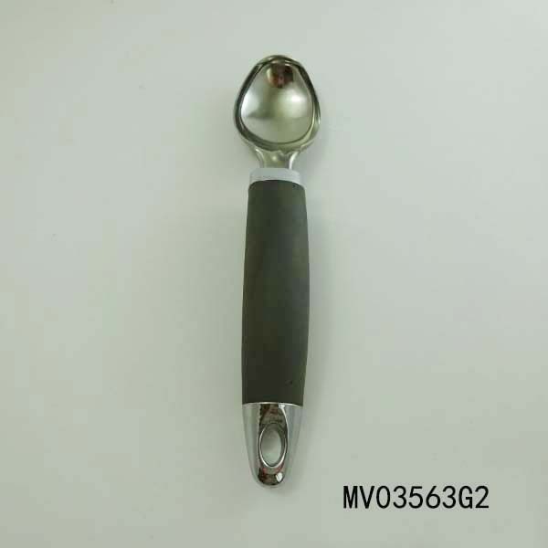 STAINLESS STEEL ICE CREAM SPOON with TPR Handle TC