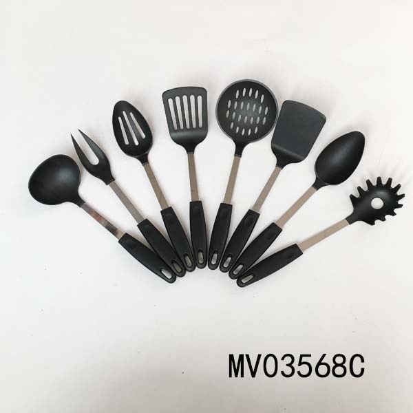 8PC NYLON KITCHEN TOOLS with SS PP Handle UTENSILS SETS