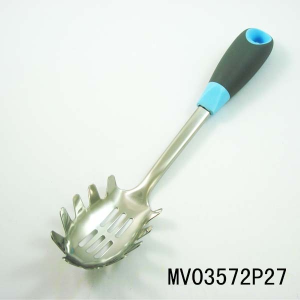 SS RUBBER and PLASTIC Handle STAINLESS STEEL SPAGHETTI SCOOP TC