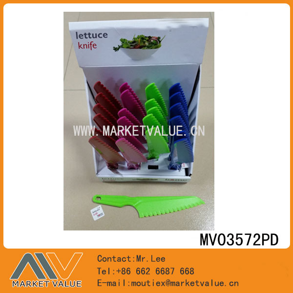 24PCS PLASTIC CHEESE KNIFE CAKE KNIFE in DISPLAY BOX