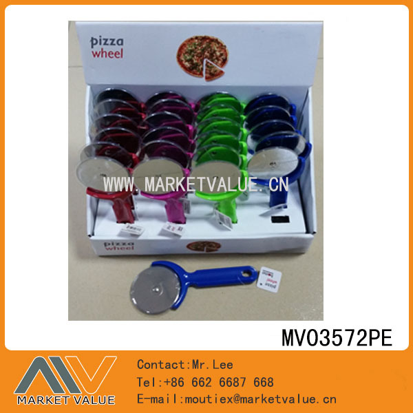 24PCS PIZZA CUTTER with PS Handle in DISPLAY BOX