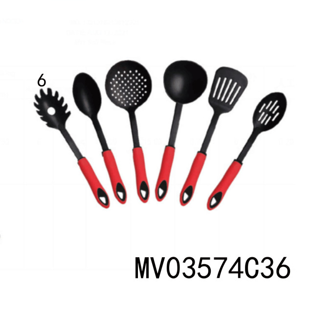NYLON PASTA EGG SPOON with TPR Handle TC style 2