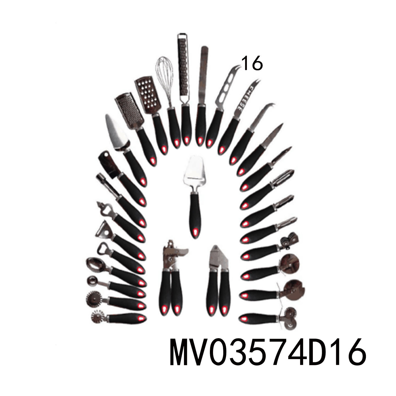 CHEESE KNIFE with TPR Handle TC style 5