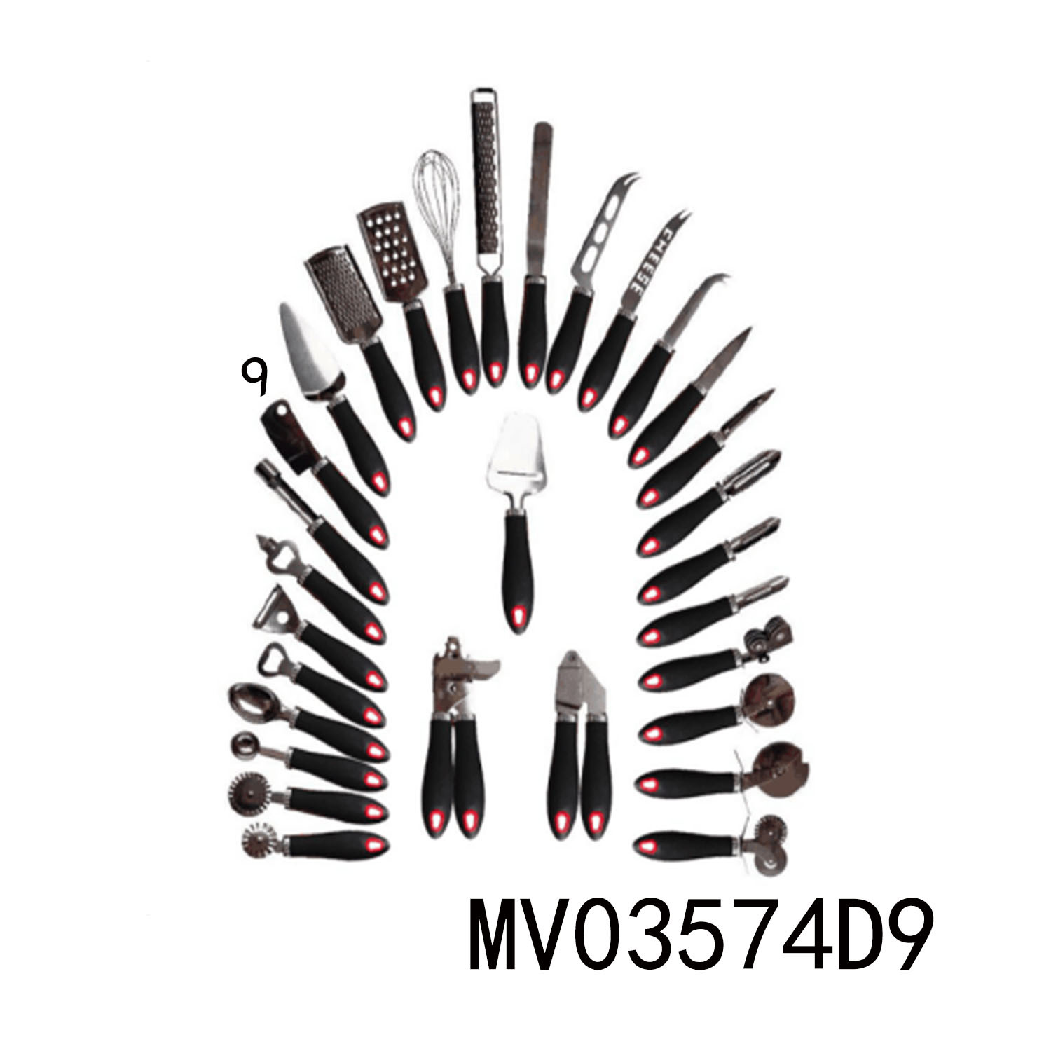CHEESE KNIFE with TPR Handle TC style 8