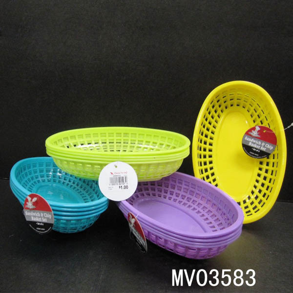 4PCS PLASTIC FRUIT BASKET