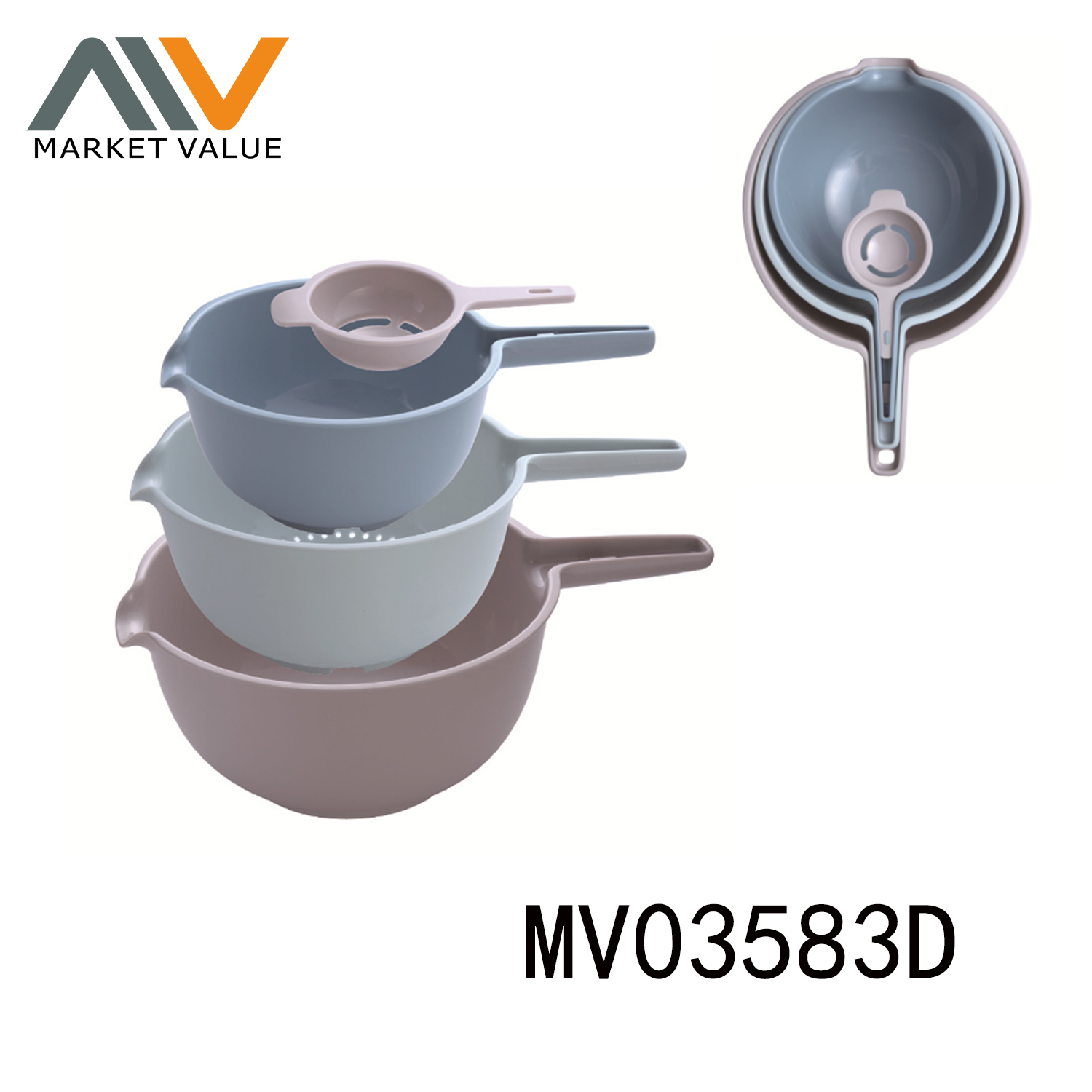 4 PIECE PP PLASTIC BOWL SETS CB