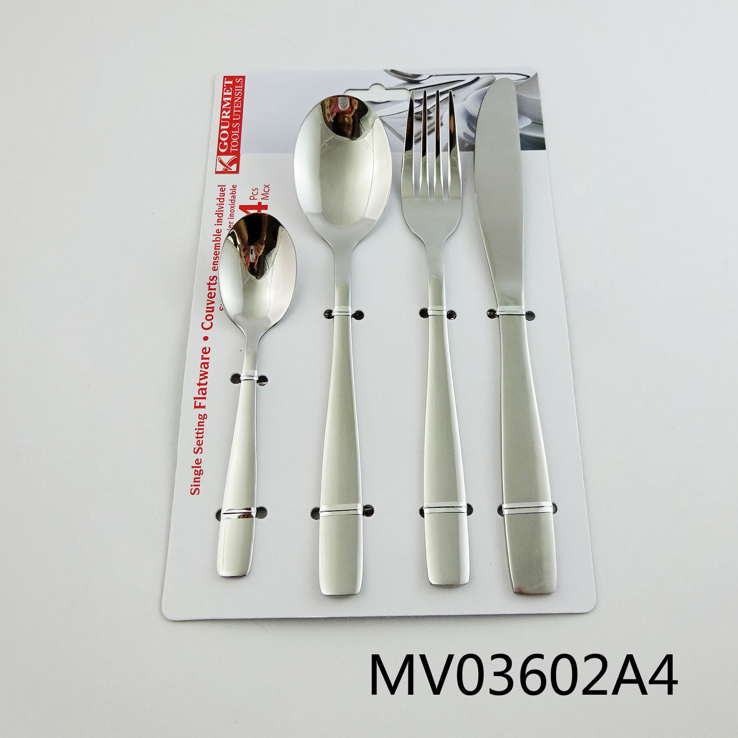 SS 4PC CUTLERY SET KNIFE SPOON FORK TEA SPOON TC