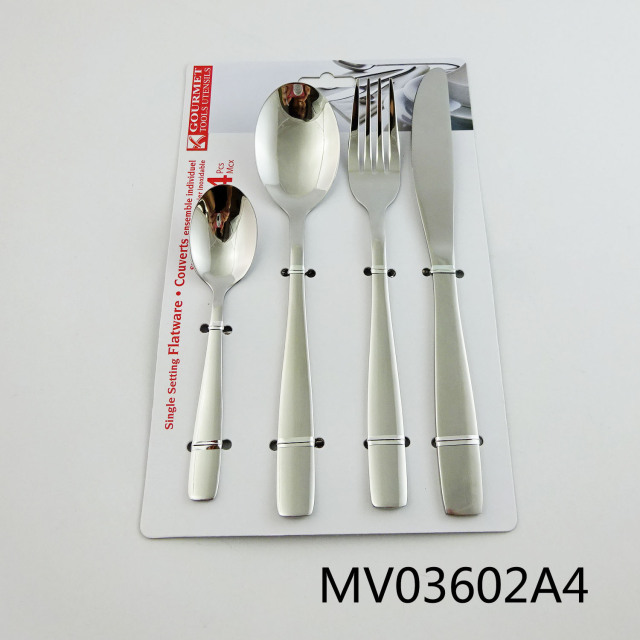SS 4PC CUTLERY SET KNIFE SPOON FORK TEA SPOON TC