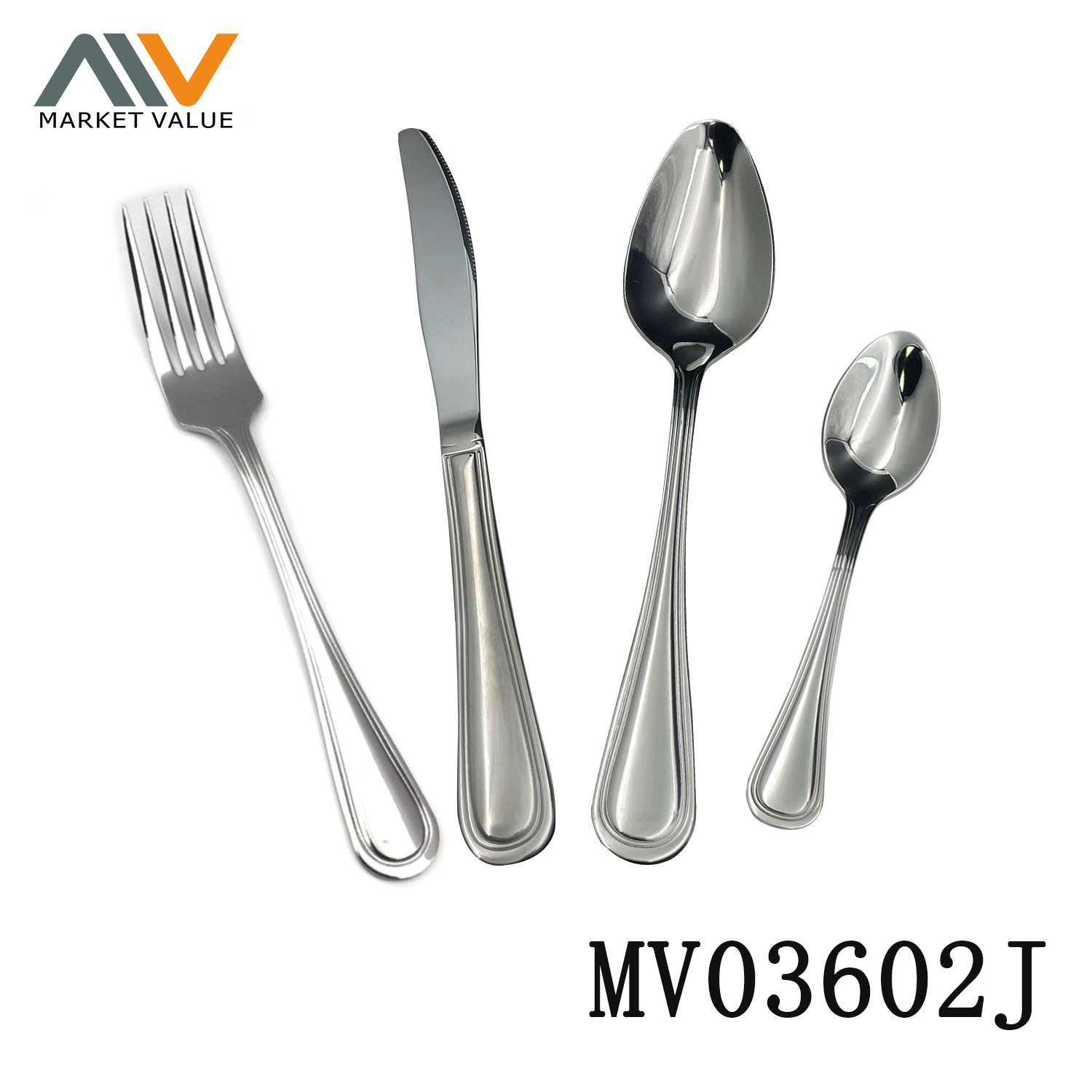 4 Piece Tableware Set Spoon Fork Tea Spoon TC