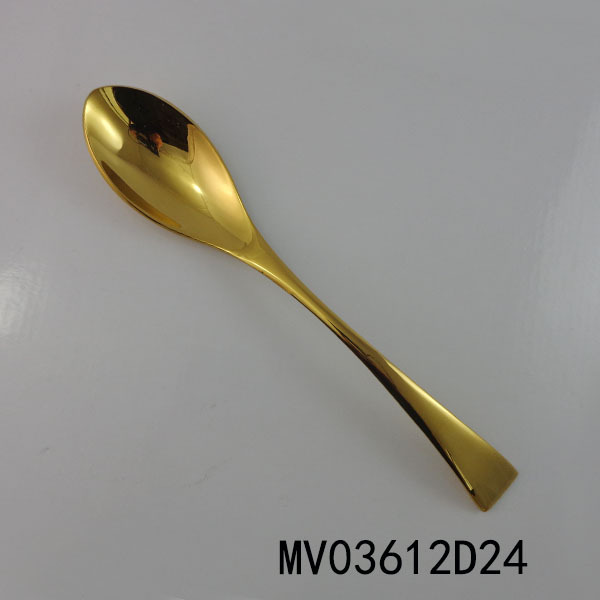 GOLD PLATED STAINLESS STEEL BIG SPOON style 2