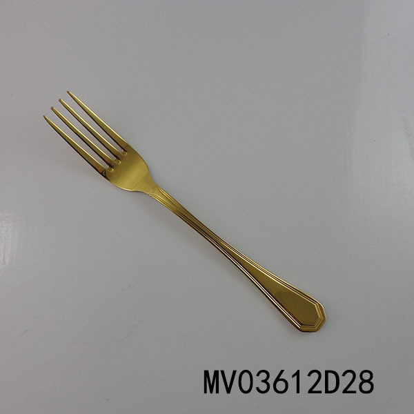 GOLD PLATED STAINLESS STEEL FORK style 2