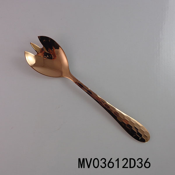 ROSE GOLD PLATED STAINLESS STEEL SALAD FORK
