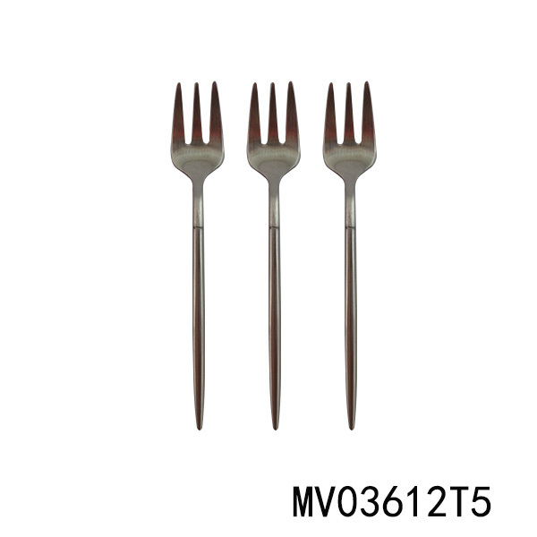 3PCS SS DESSERT FORK TC