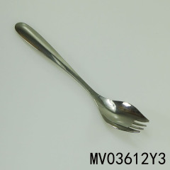 SS SPOON and FORK IN ONE SPOON
