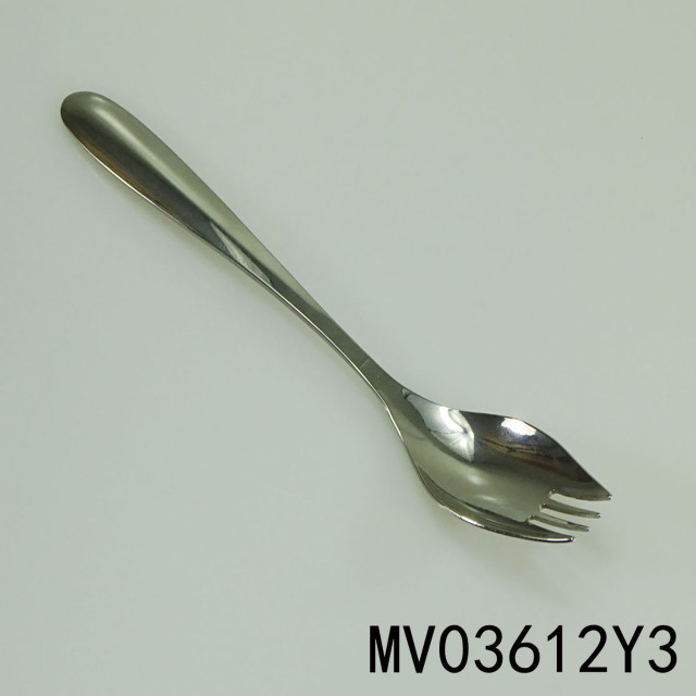 SS SPOON and FORK IN ONE SPOON