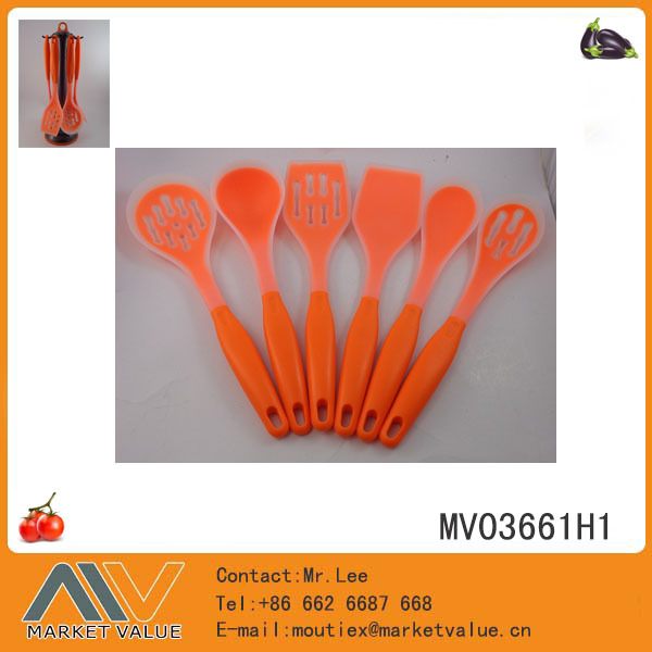 6PCS SILICONE with NYLON KITCHEN TOOLS with PP Handle PB