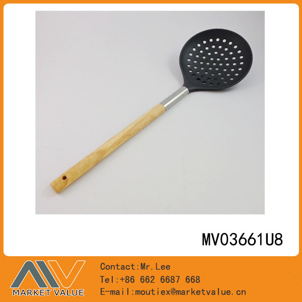 NYLON KICTHEN TOOLS with OAKEN Handle STRAINER TC