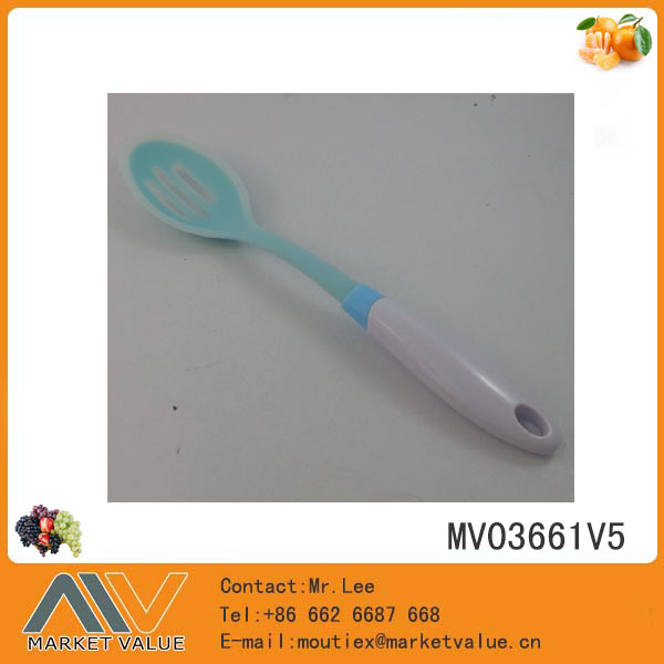 SILICONE KITCHEN TOOL with PP Handle SLOTTED SPOON TC