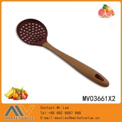 SILICONE STRAINER with WOODEN Handle TC
