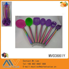 7PCS SILICONE KITCHEN TOOLS with PAINTING TUBE Handle