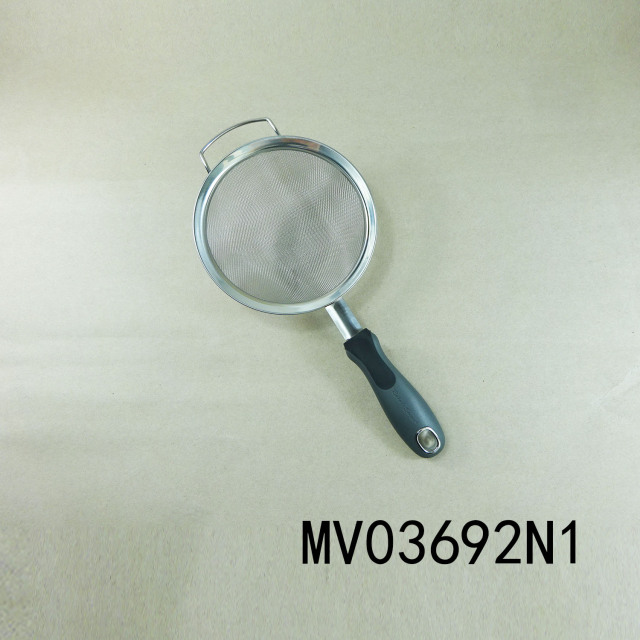 14/16cm SS STRAINER with TPR Handle TC style 3