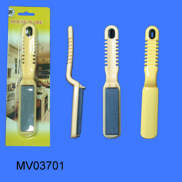 KINFE and SCISSORS SHARPNER with PLASTIC Handle