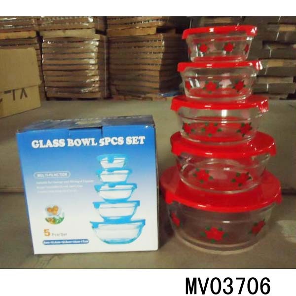 5PCS GLASS BOWL in CB