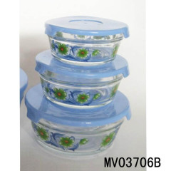 3PCS GLASS BOWL in CB