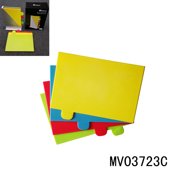 4PCS PLASTIC CUTTING BOARD with Stand in CB style 2