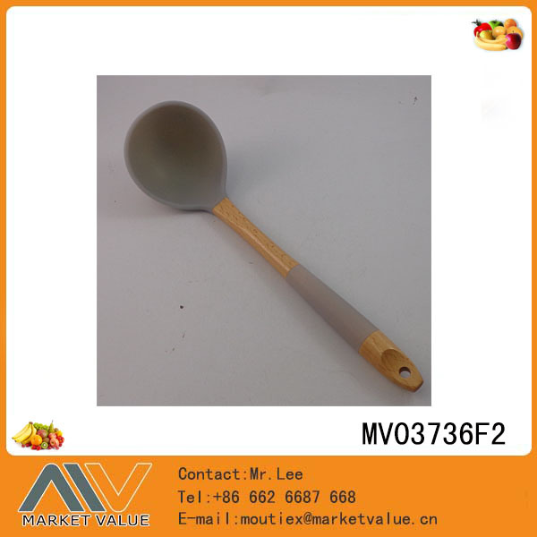 SILICONE KITCHEN TOOLS with WOODEN Handle SOUP TC