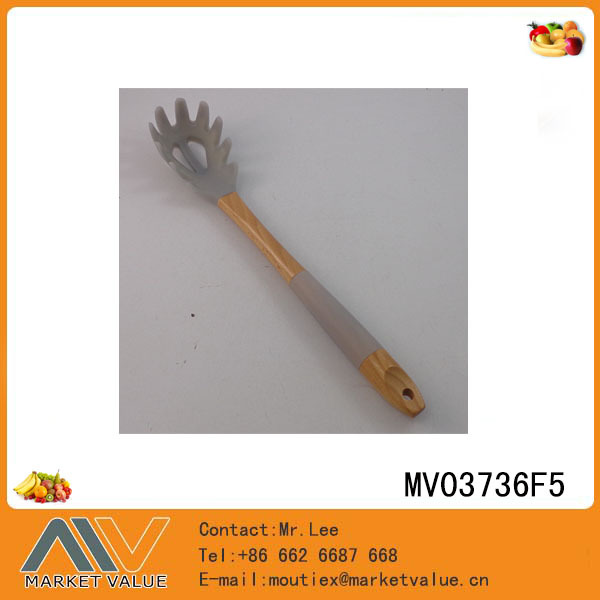 SILICONE KITCHEN TOOLS with WOODEN Handle SAPGHETTICLAW