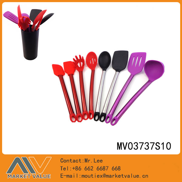 9PCS STAINLESS STEEL SILICONE with NYLON KITCHEN TOOLS in BOX