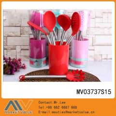 SET of 5PCS SILICONE KITCHEN TOOLS with SS Handle