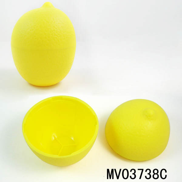 LEMON SHAPE STORAGE TANK Plastic bag with paper card;color-yellow