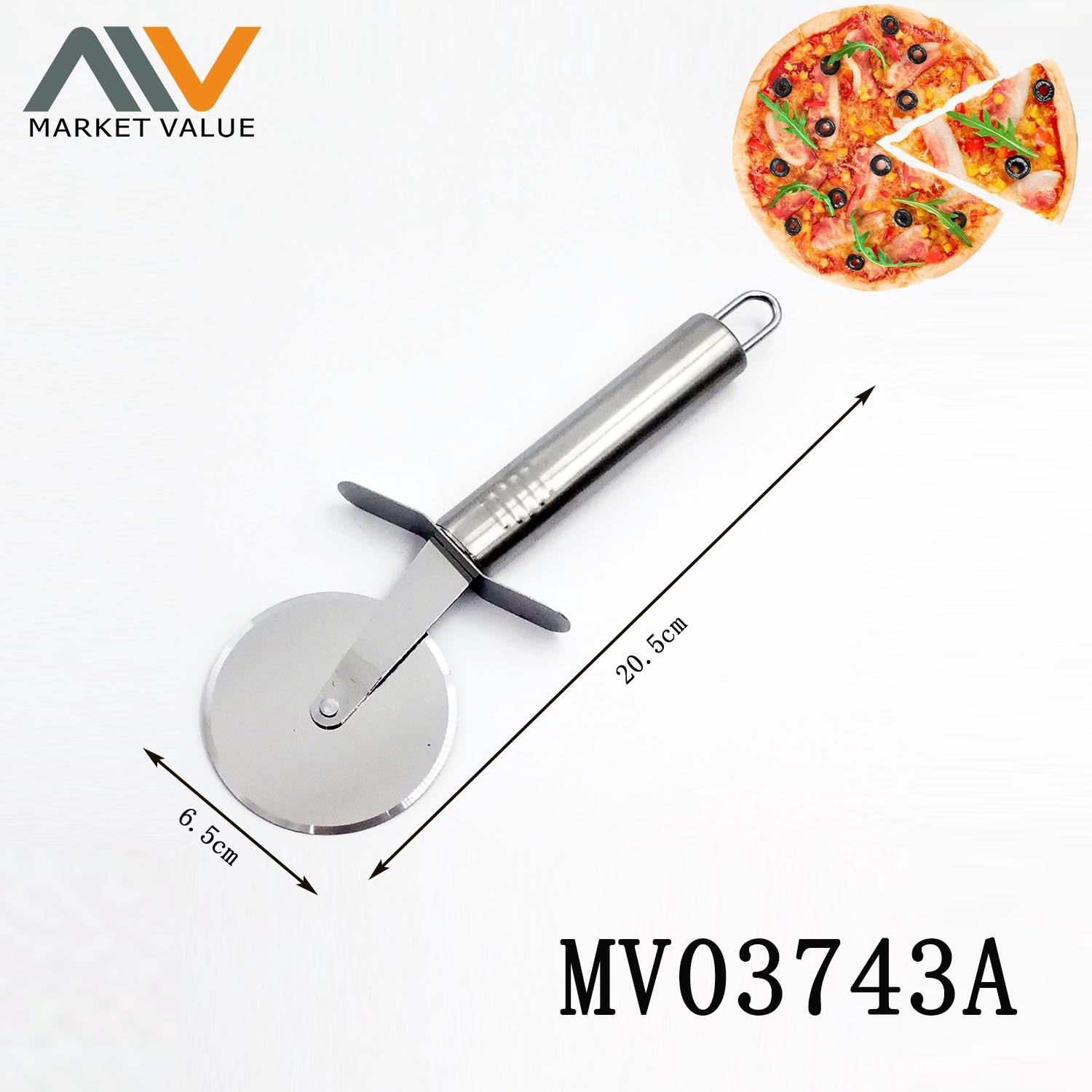 6.5cm SS Pizza Cutter TC