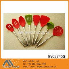 7PCS SILICONE KITCHEN TOOLS with SS HOLLOW Handle