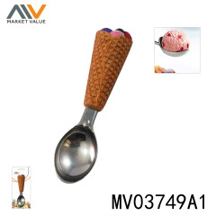 SS ICE CREAM SHAPE SPOON with RESIN Handle TC