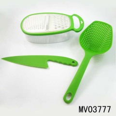 3 PCS KITCHEN TOOLSSCOOP GRATEwith CONTAINE KNIFE