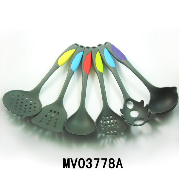 6PCS RUBBER Handle NYLON KITCHEN TOOLS TC style 5