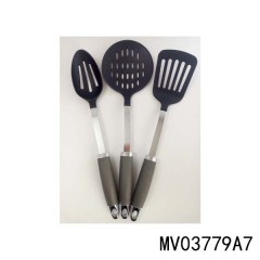3PCS NYLON KITCHEN TOOLS SETS with TPR SS Handle TC
