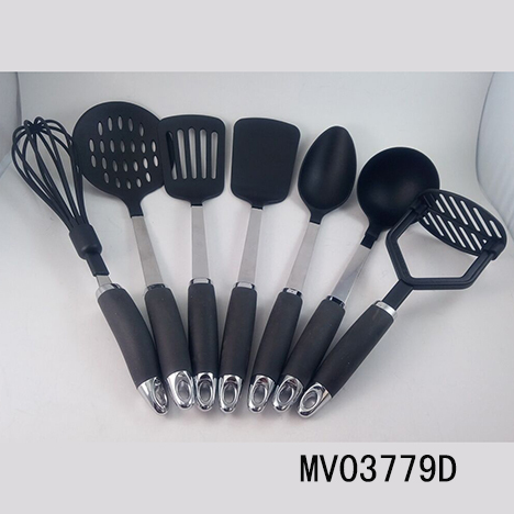 7PCS TPR Handle SS NYLON KITCHEN TOOLS TC