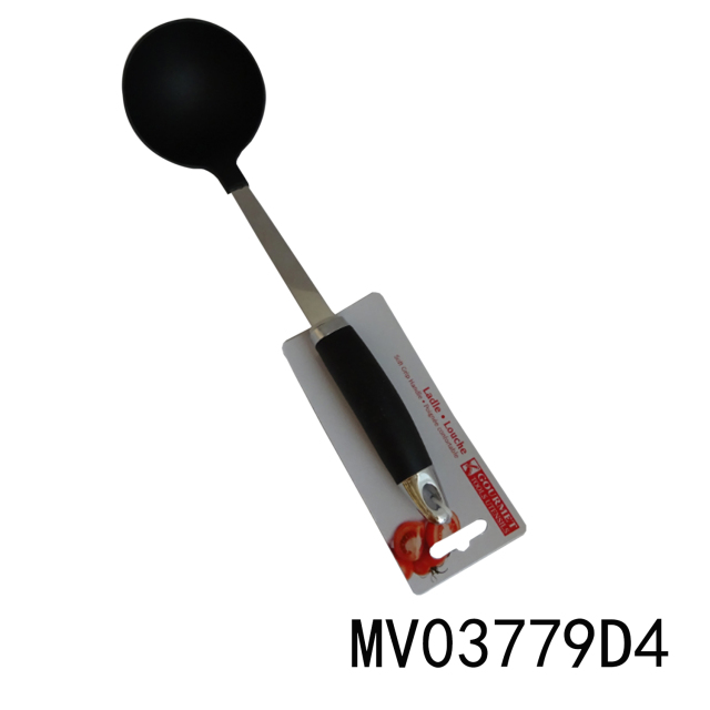 TPR Handle SS NYLON KITCHEN TOOLS SOUP LADLE HALF CARD