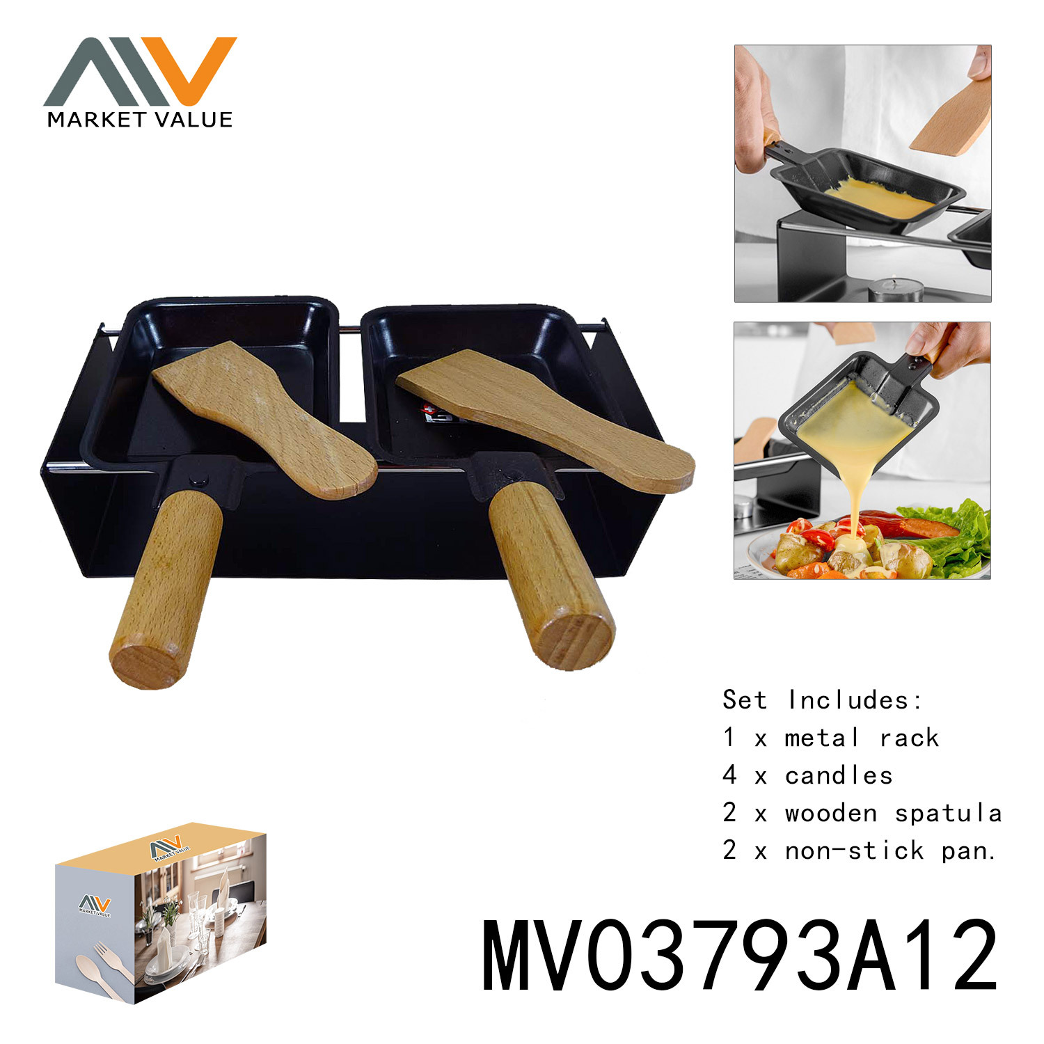 9 PCS 3 IN 1 FONDUE SET in CB