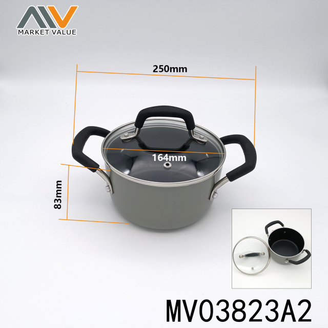 NONSTICK SS SOUP POT with GLASS COVER