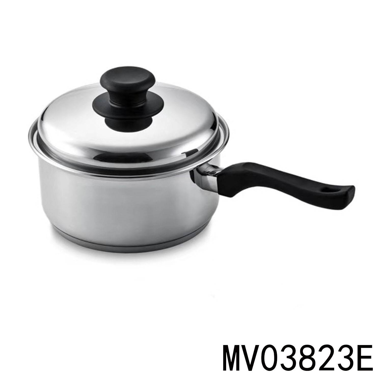 3.5QT SS SAUCEPAN with LID WHITE BOX