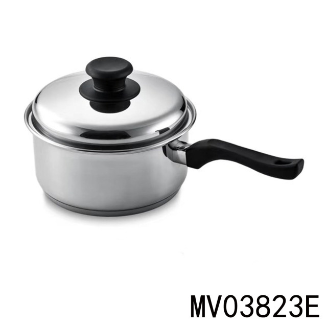 3.5QT SS SAUCEPAN with LID WHITE BOX