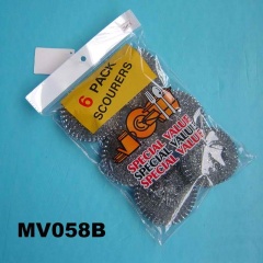 6 PCS METAL SCOURERS IN POLYBAG