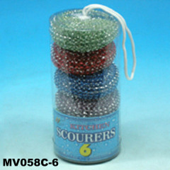 6 PCS SCOURERS in PVC BOX